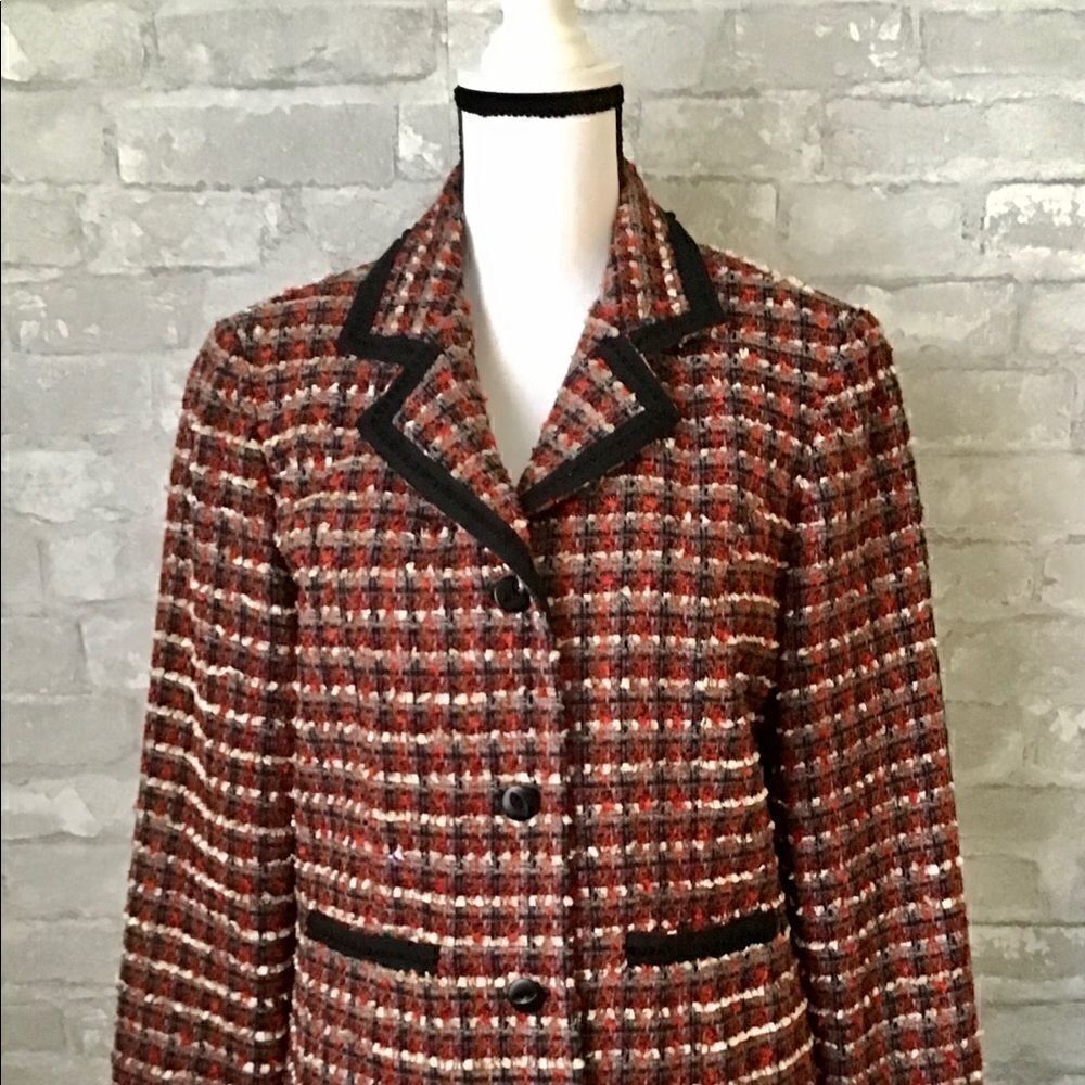 Cynthia Max Tweed Jacket/Blazer Sz 8